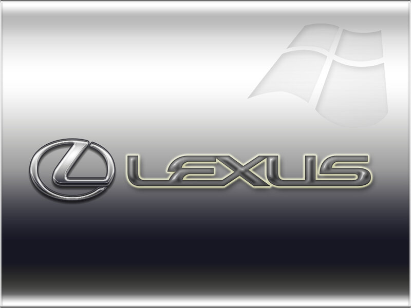 Lexus logo on metallic background