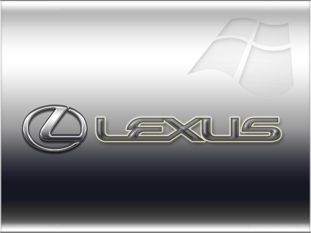 Lexus logo on metallic background