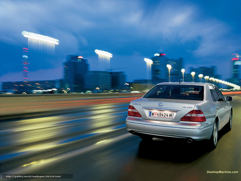 Lexus LS 430 in city at night