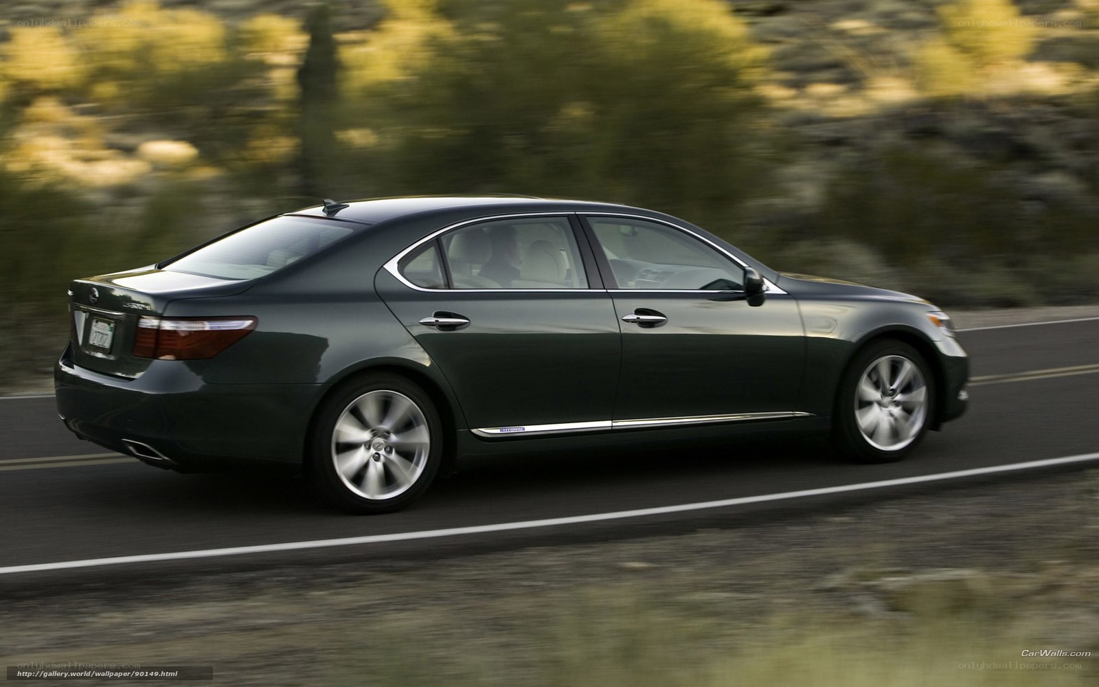 Lexus LS driving on a road