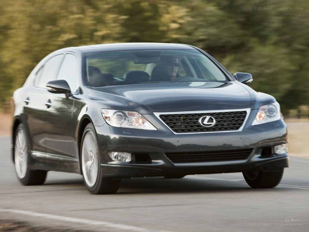 Lexus LS in motion on road