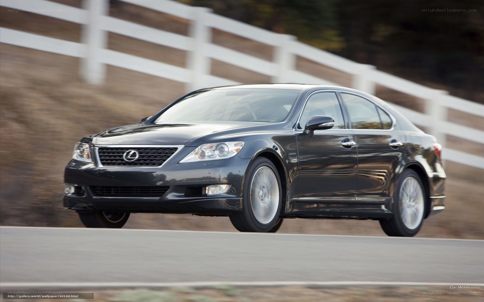Lexus LS in motion on road