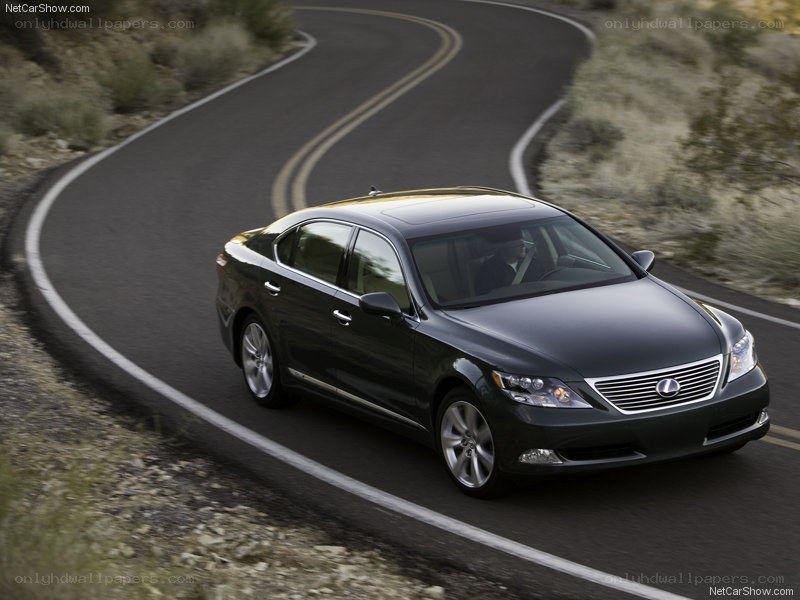 Lexus LS on a winding road