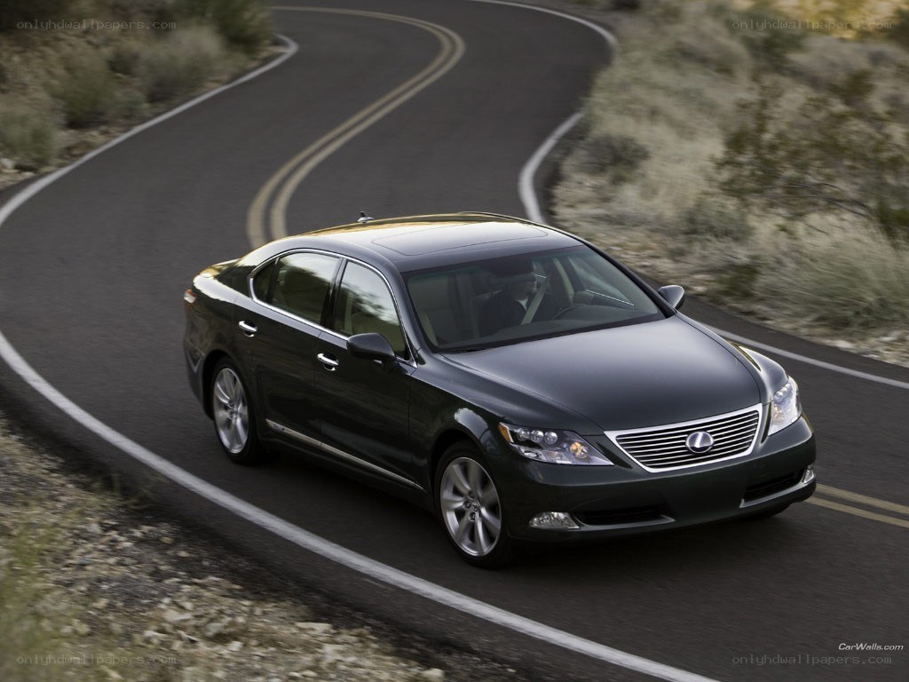 Lexus LS on winding road