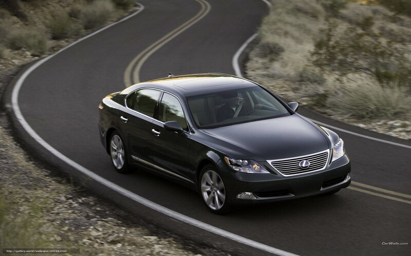 Lexus LS on winding road