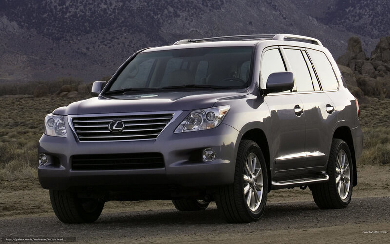 Lexus LX 570 in desert landscape