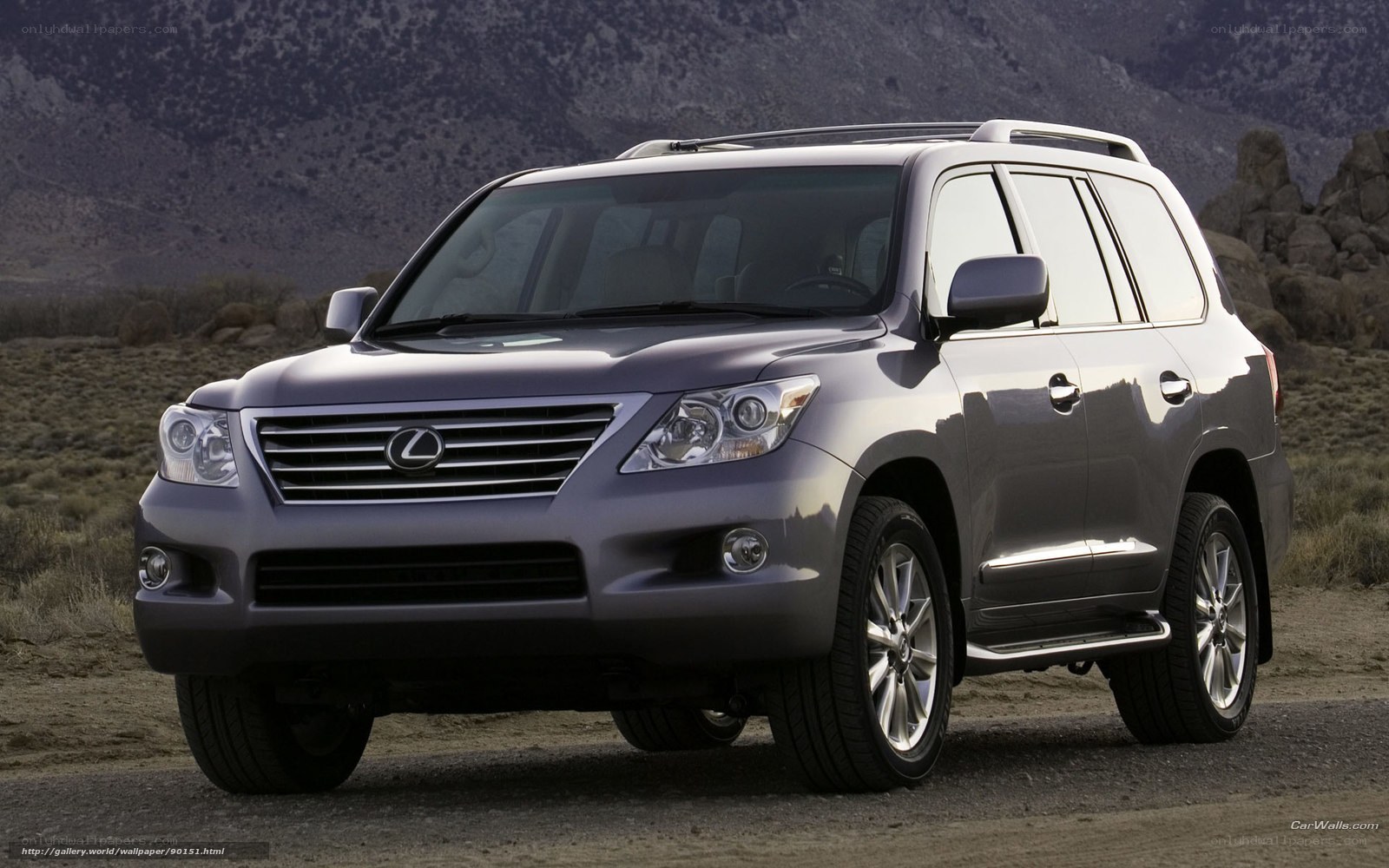 Lexus LX 570 in desert landscape