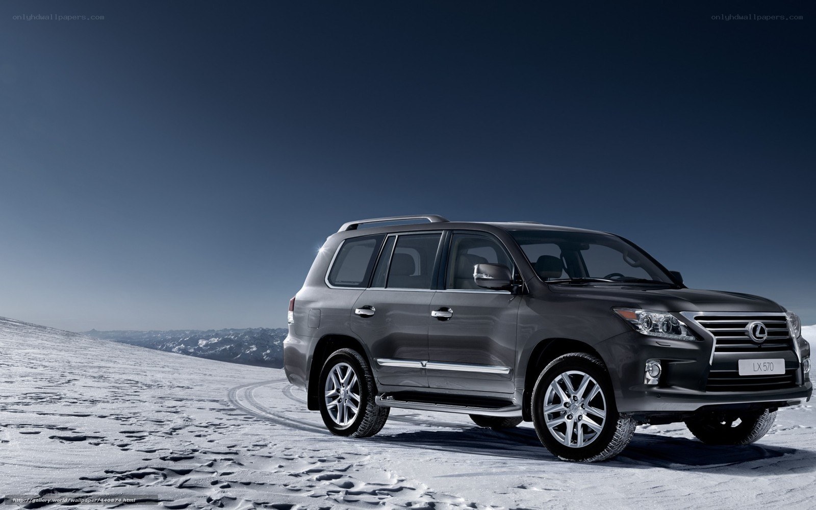 Lexus LX 570 in snowy landscape