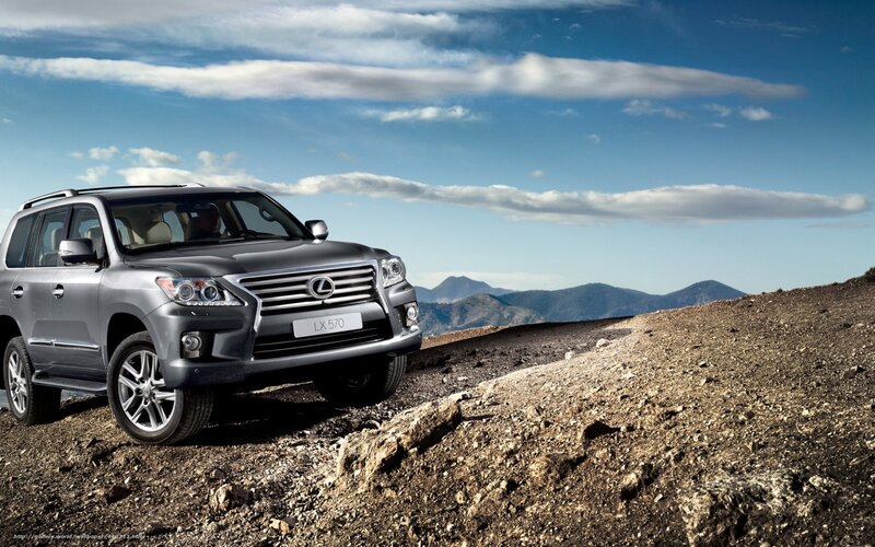 Lexus LX 570 on a mountain trail