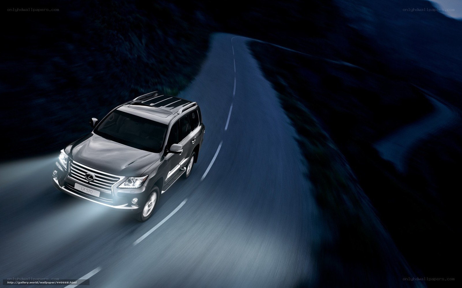 Lexus LX 570 on a winding road