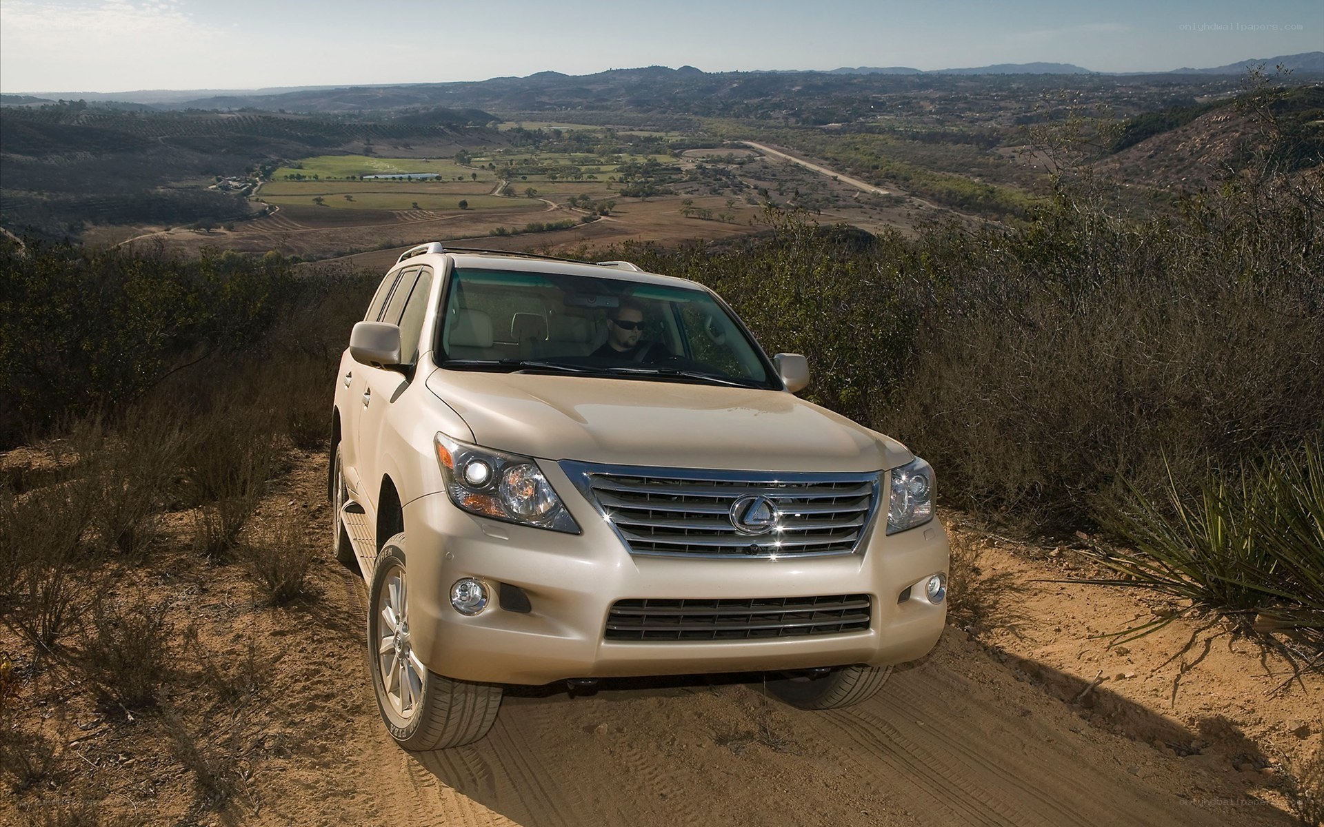 Lexus LX on a dirt road