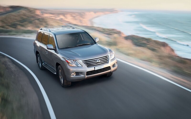 Lexus LX570 on coastal road