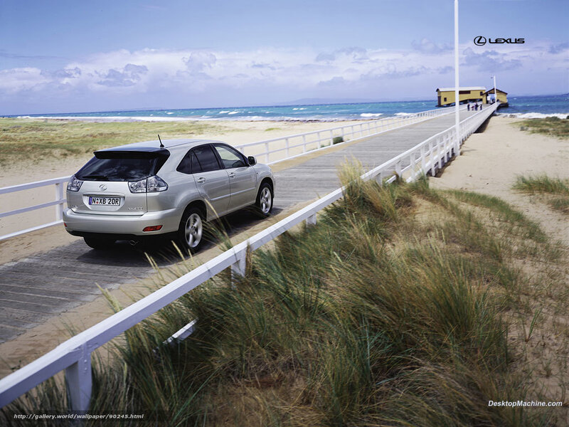 Lexus on a beach pier