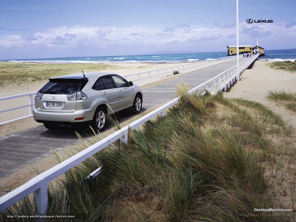Lexus on a beach pier
