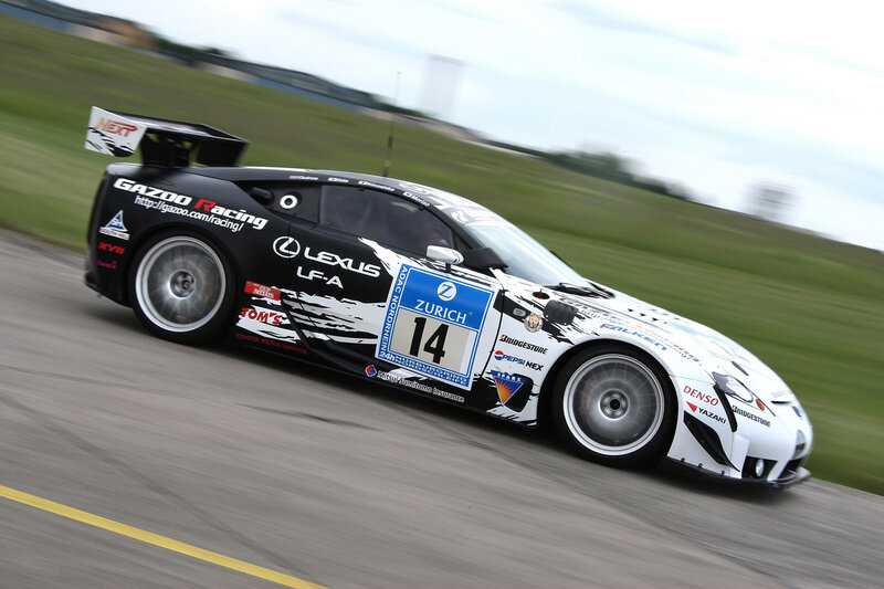 Lexus race car on track