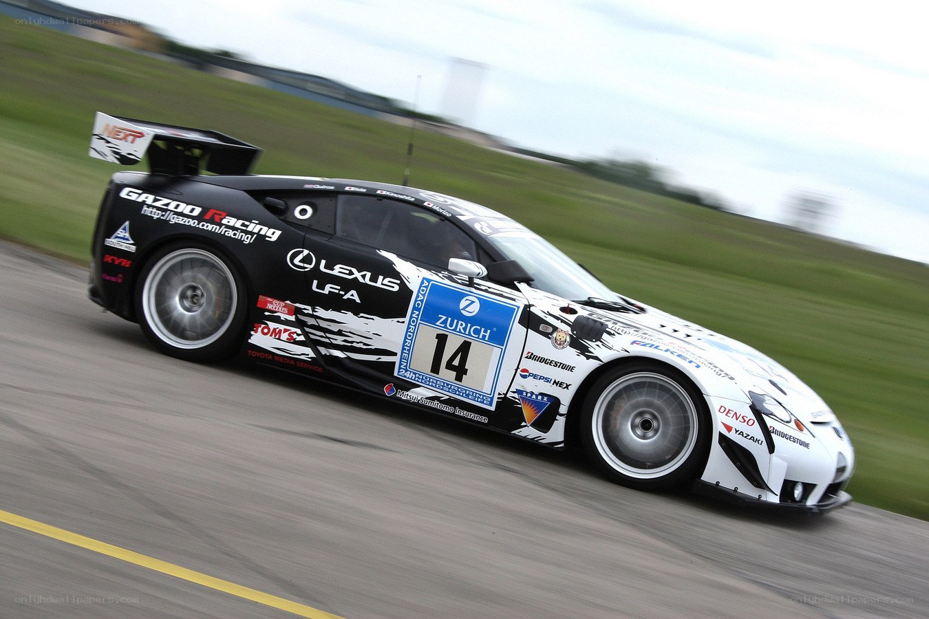 Lexus race car on track