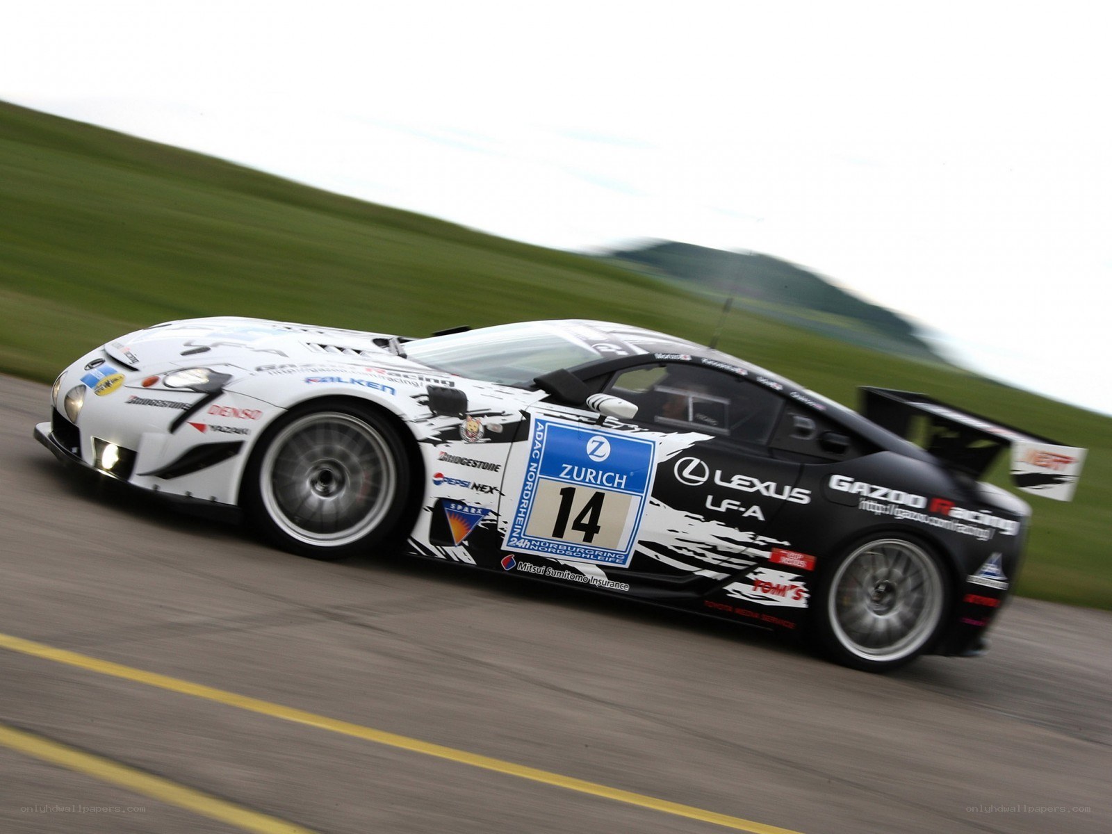 Lexus race car on track