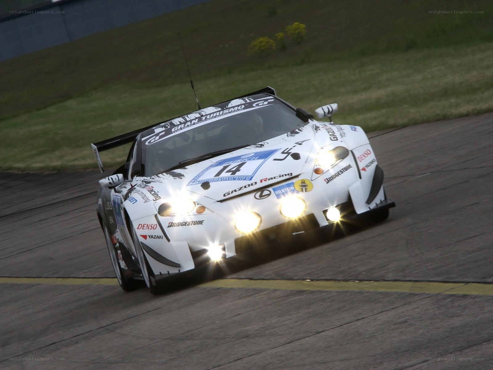 Lexus race car on track
