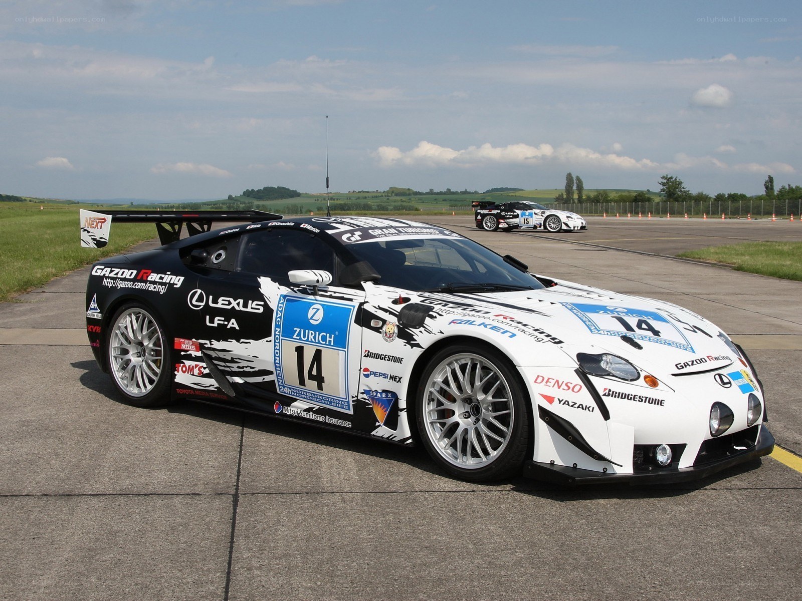 Lexus race car on track