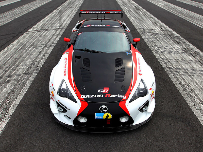 Lexus race car on track