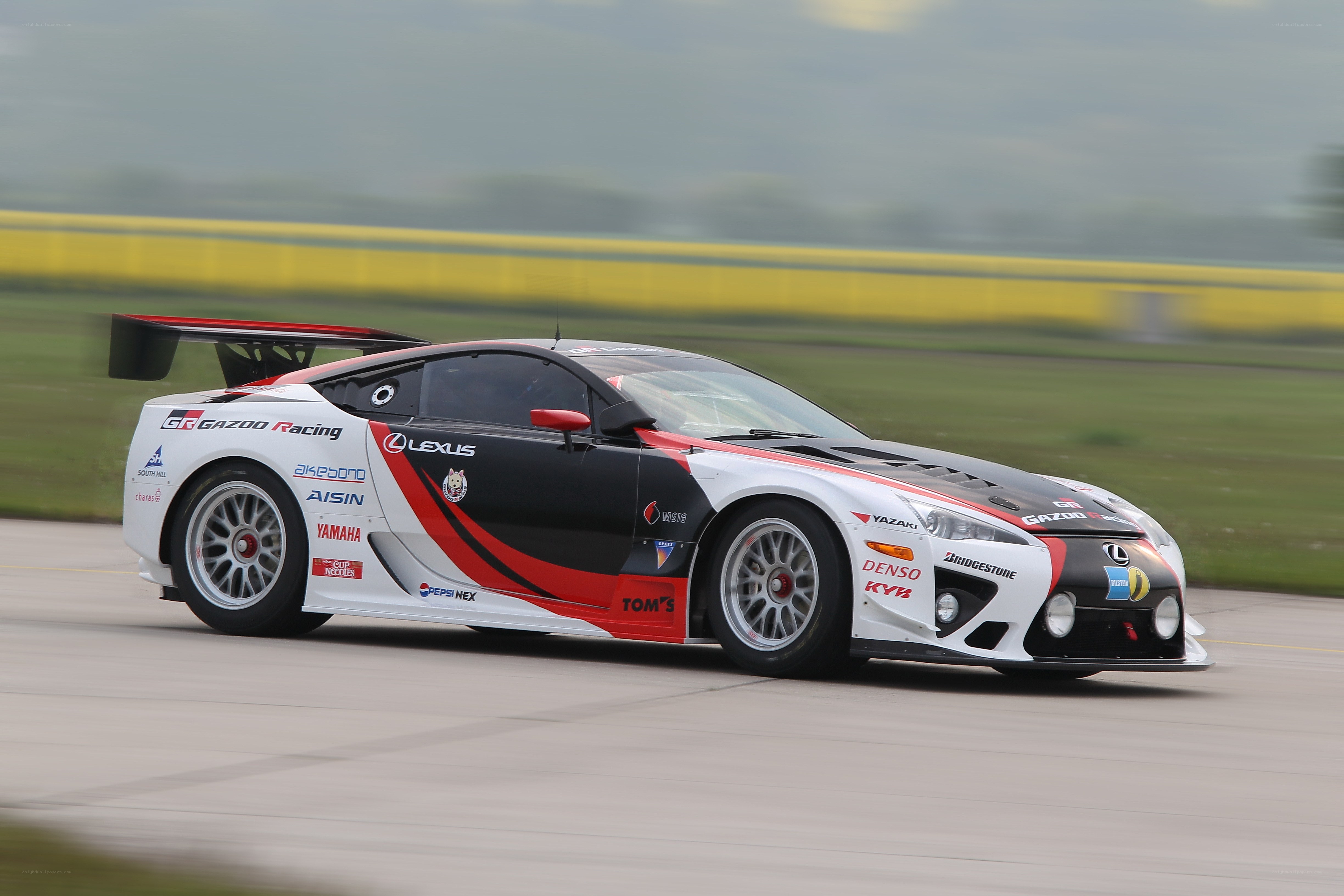 Lexus race car on track