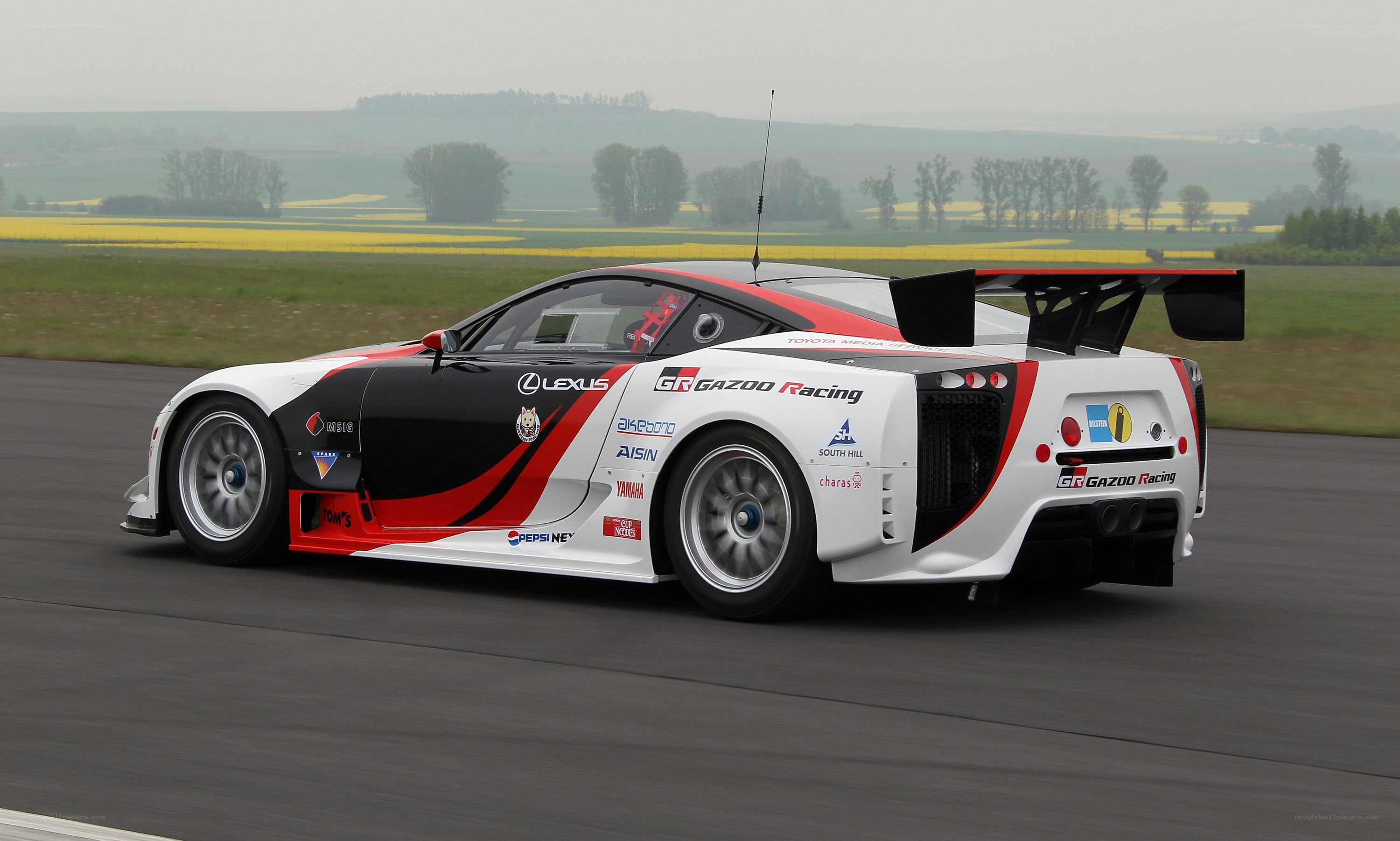 Lexus race car on track