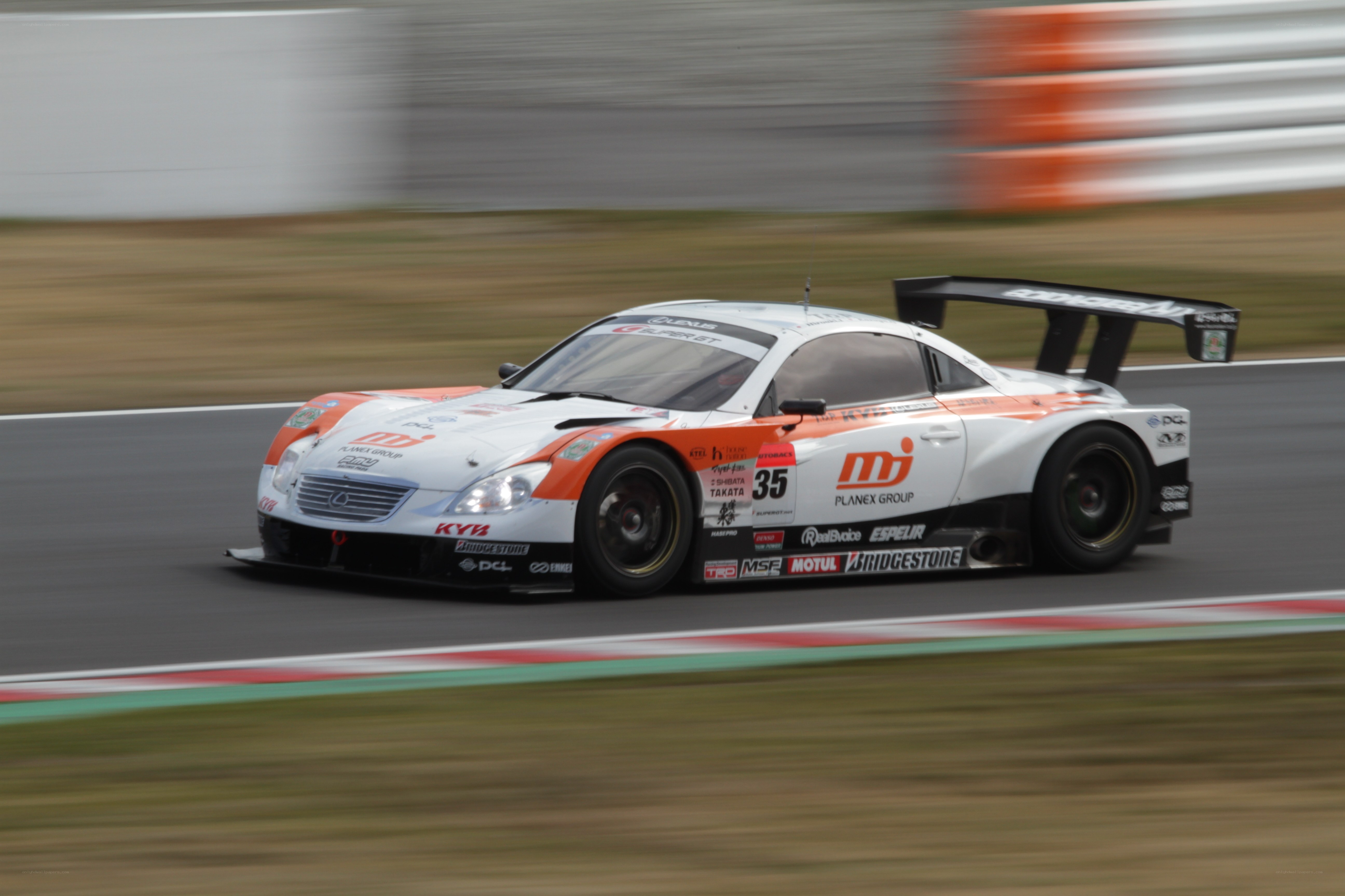Lexus race car on track