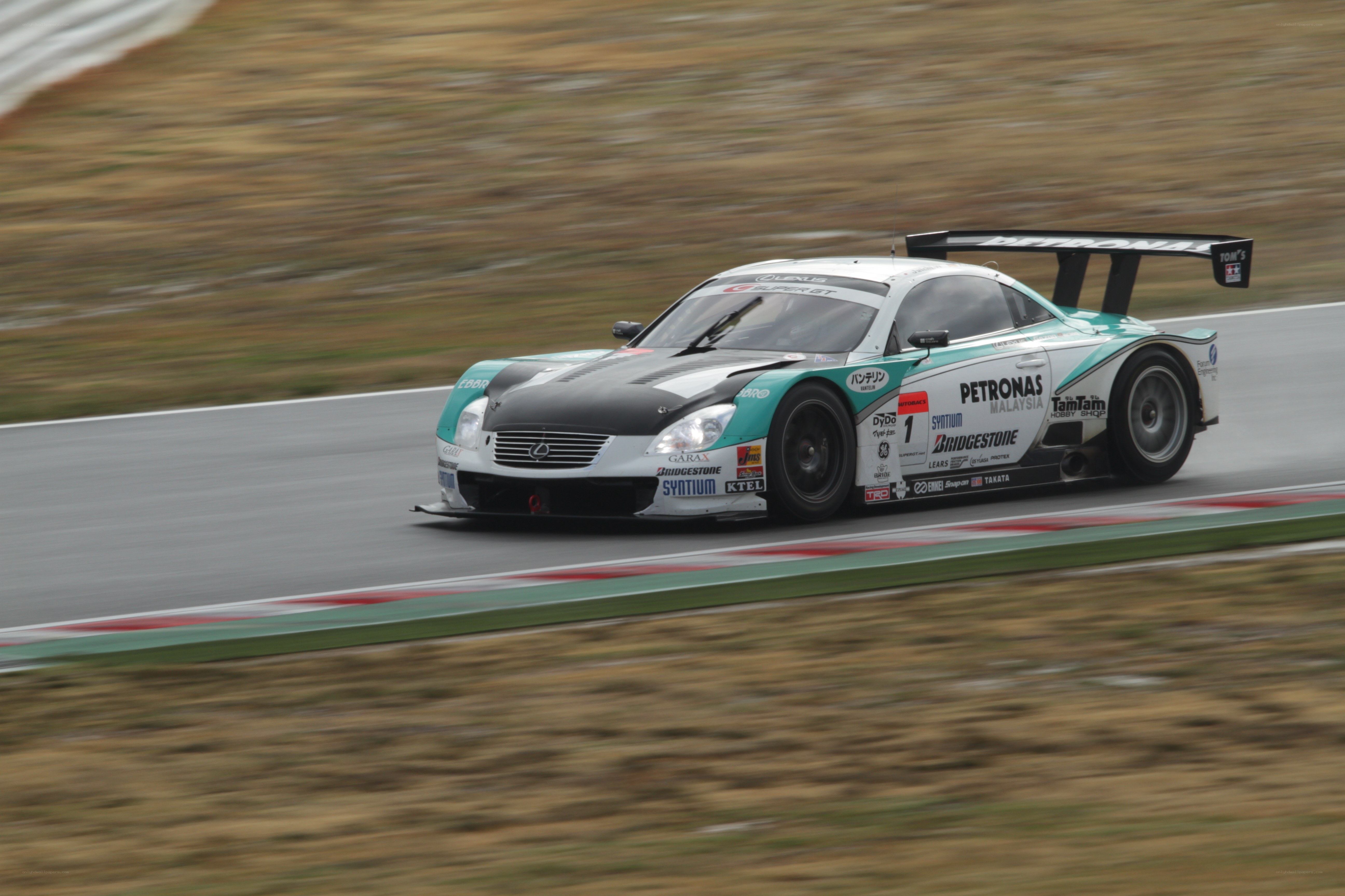 Lexus race car on track