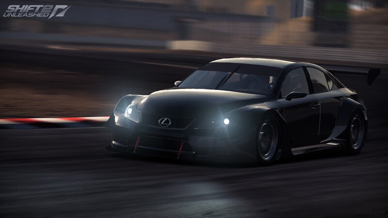 Lexus race car on track