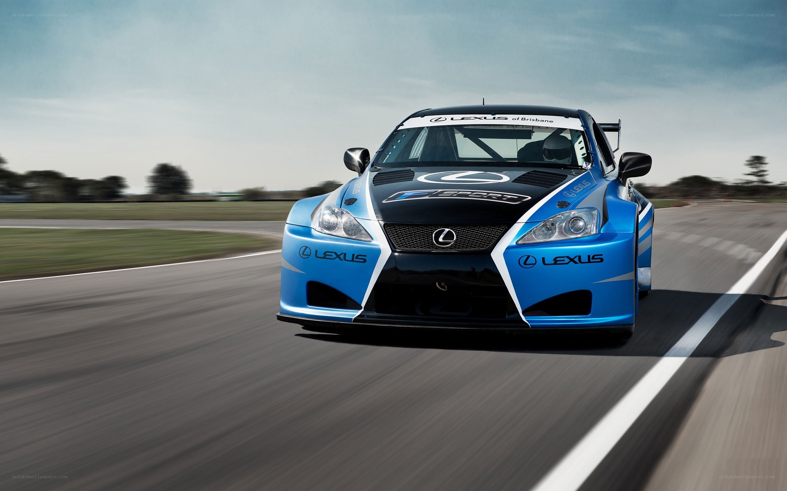 Lexus race car on track