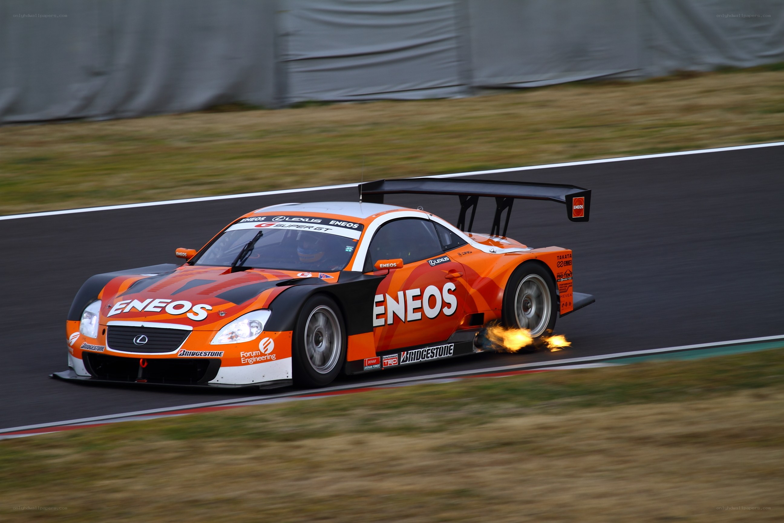 Lexus race car on track