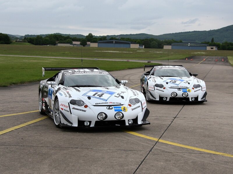 Lexus race cars on track