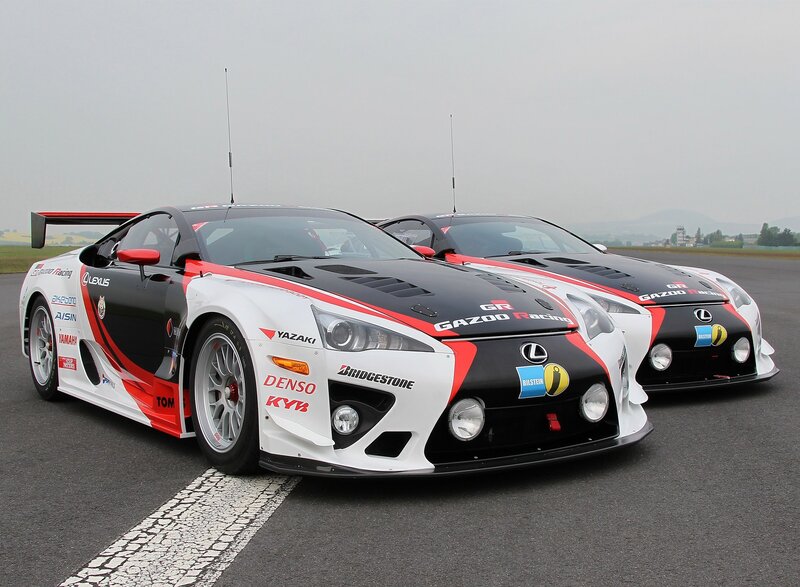 Lexus race cars on track