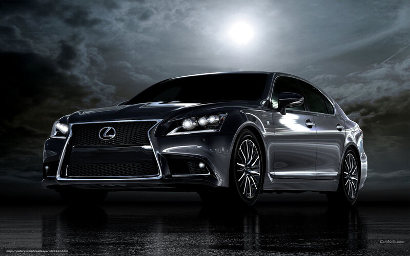 Lexus sedan under moonlight