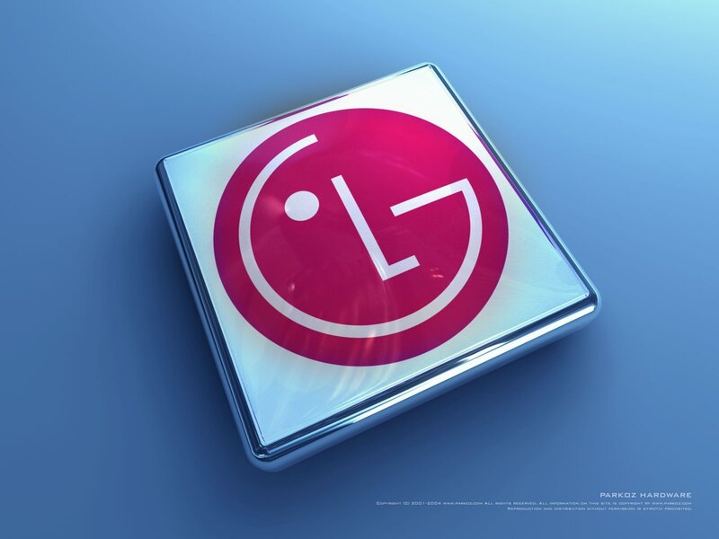 LG logo on a blue background