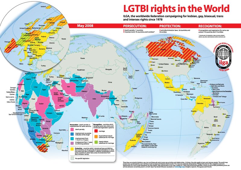 LGBTI rights worldwide map
