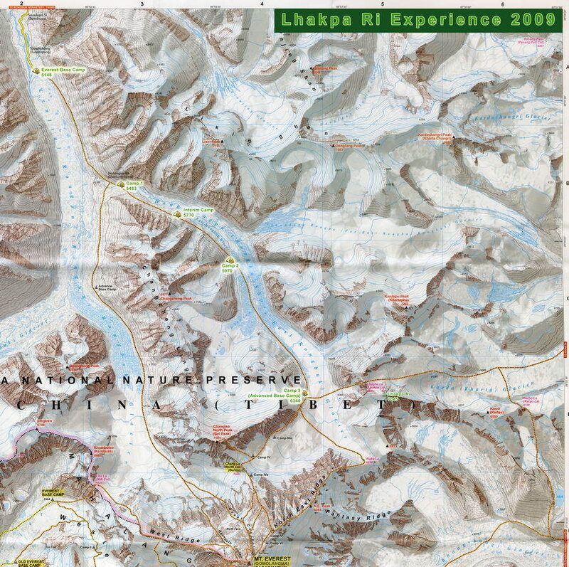 Lhakpa Ri Experience 2009 map