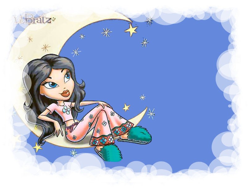 Li Bratz on a crescent moon
