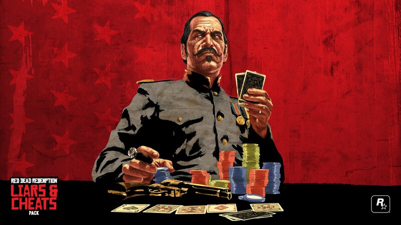 Liar's card game scene