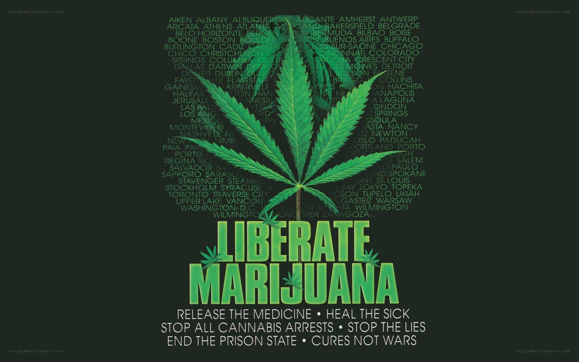 Liberate Marijuana poster