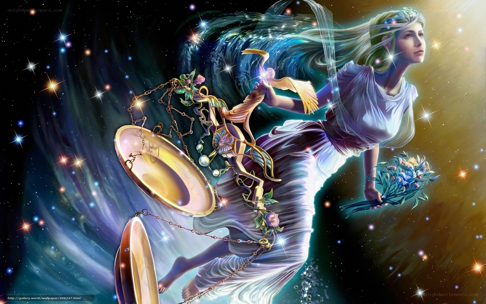 Libra zodiac sign art
