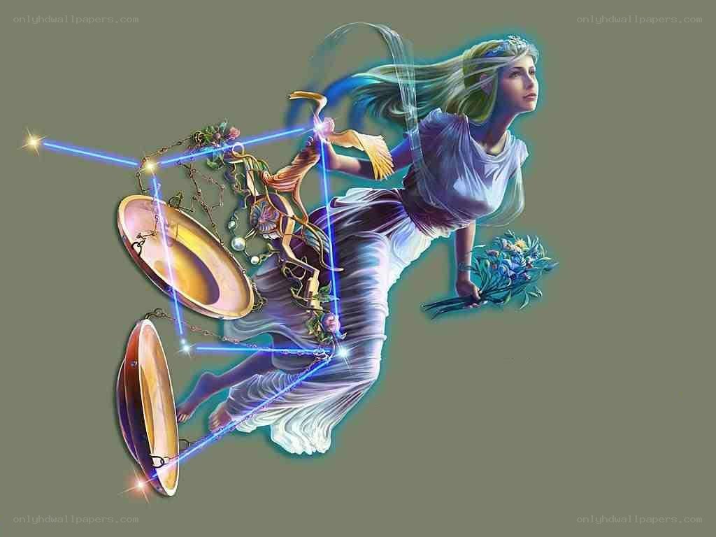 Libra zodiac sign illustration