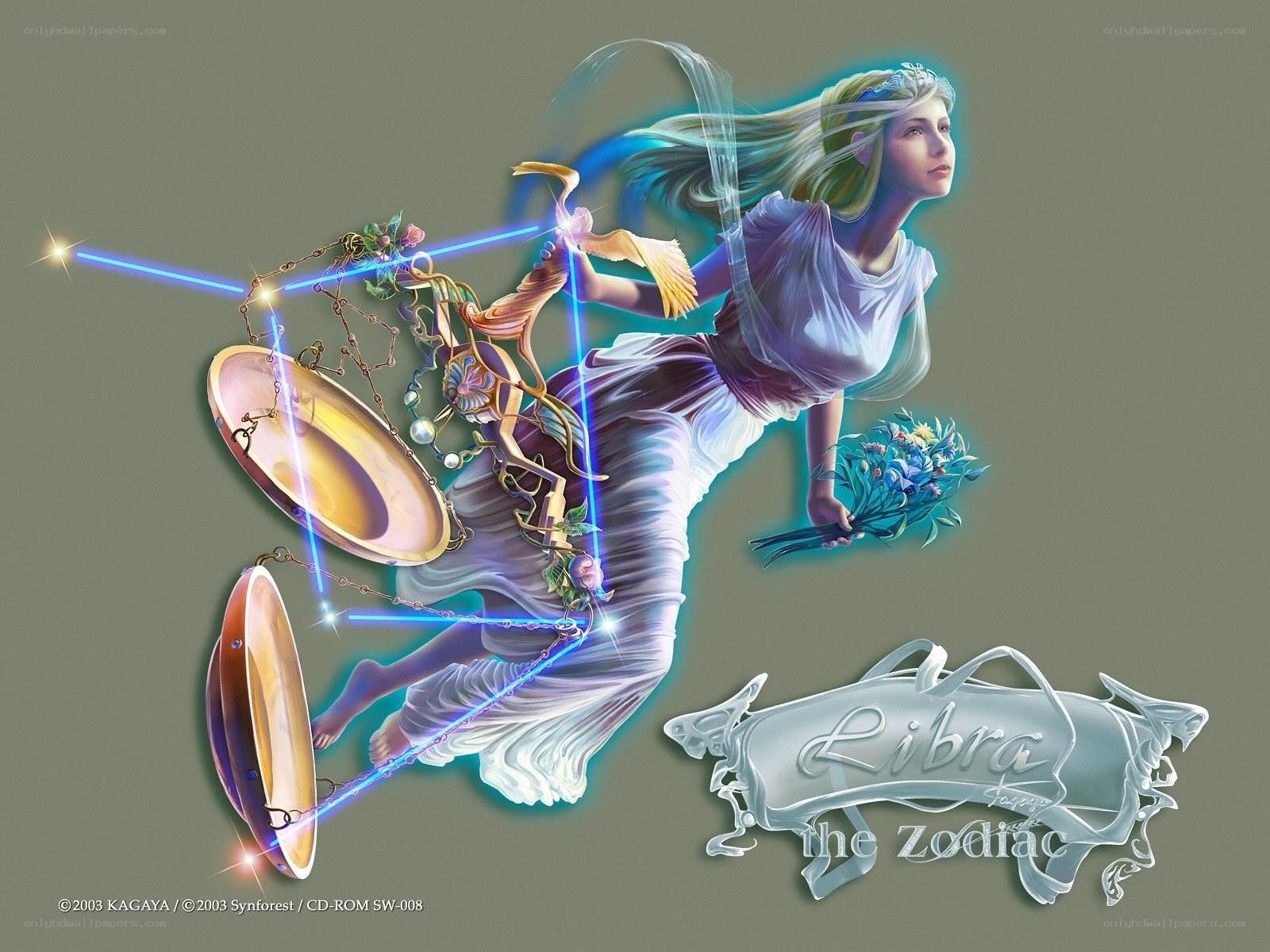 Libra zodiac sign illustration