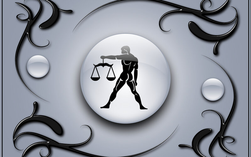 Libra Zodiac Symbol — Gray