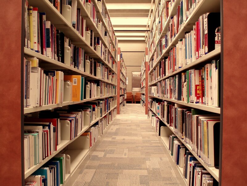 library bookshelf aisle