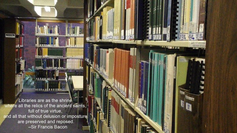 library bookshelves
