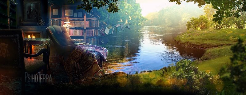 Library by the river