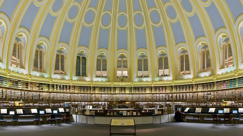 Library Reading Room — Blue