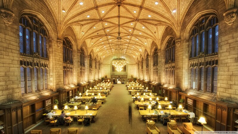Library Reading Room — Brown, Serene