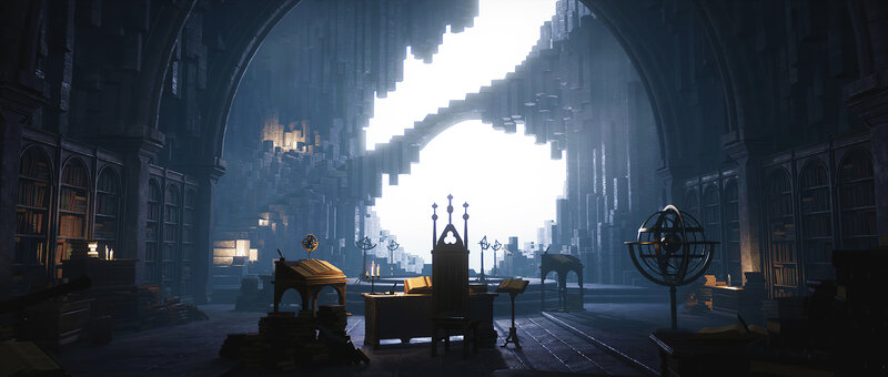 Library with Broken Arch